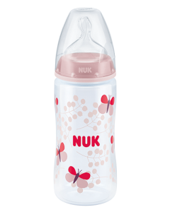 NUK First Choice Plus Baby Bottle 300ml with teat rose