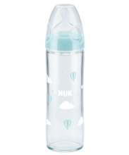 NUK New Classic Baby Bottle Glass 240ml with teat